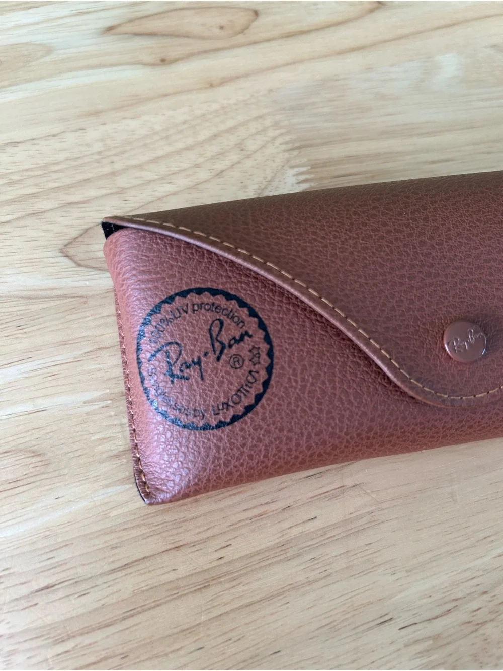 Ray-Ban Brown Leather Sunglasses Case